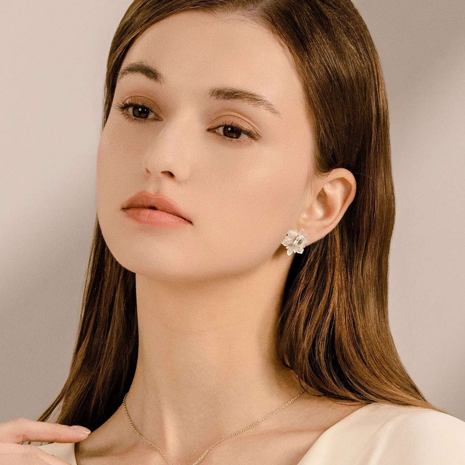 Moonlit Maple Stud Earrings sold by Babybei product image thumbnail 2