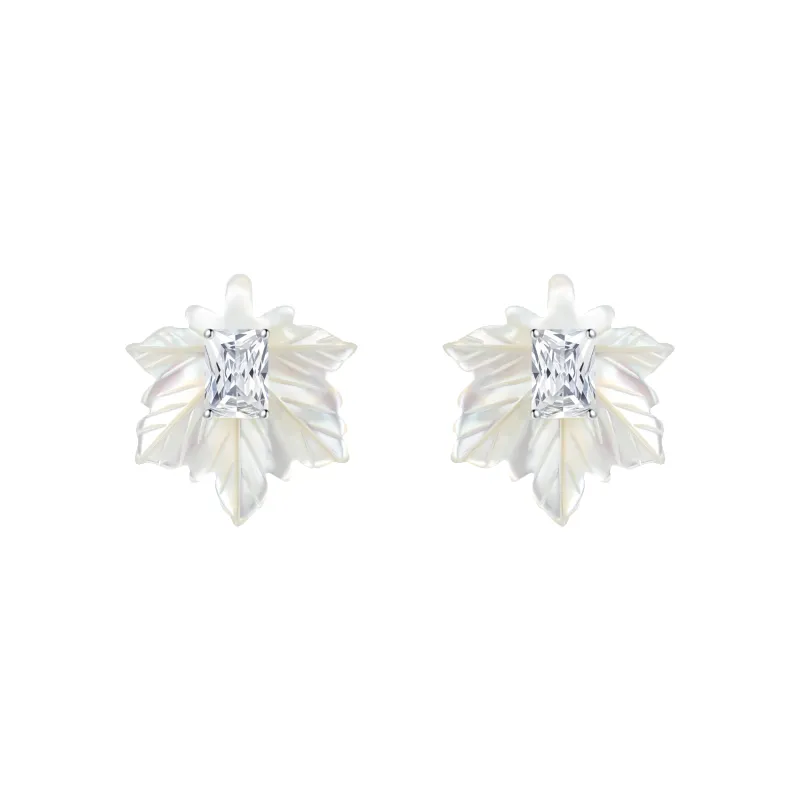 Moonlit Maple Stud Earrings sold by Babybei