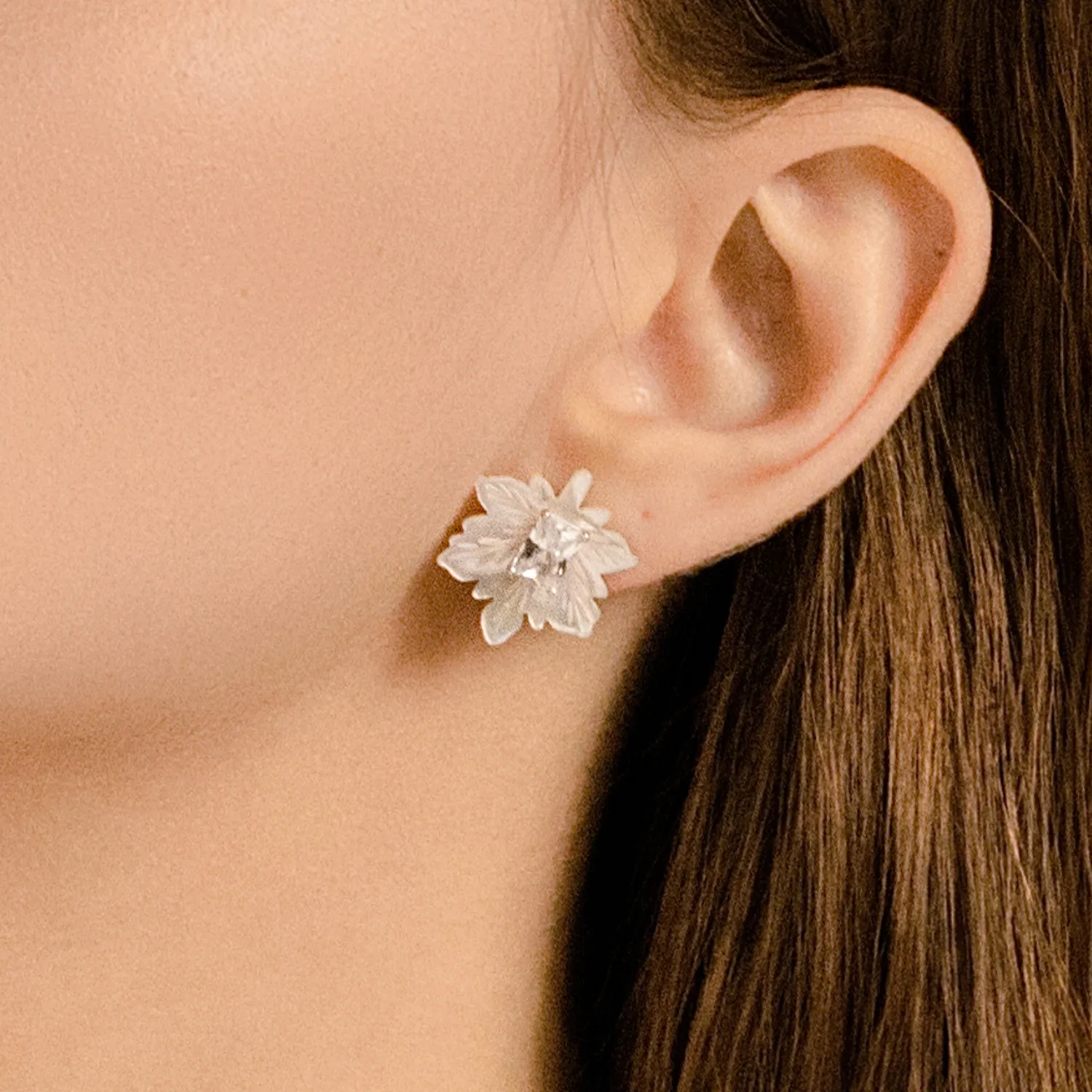 Moonlit Maple Stud Earrings sold by Babybei product image thumbnail 5