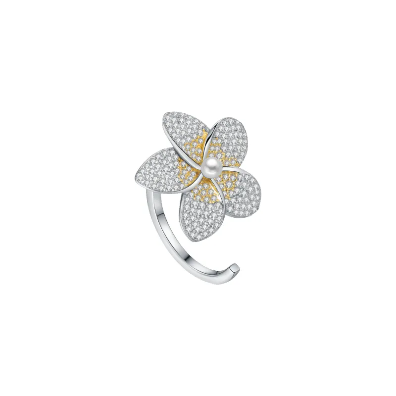 Frangipani Pave Ring sold by Babybei
