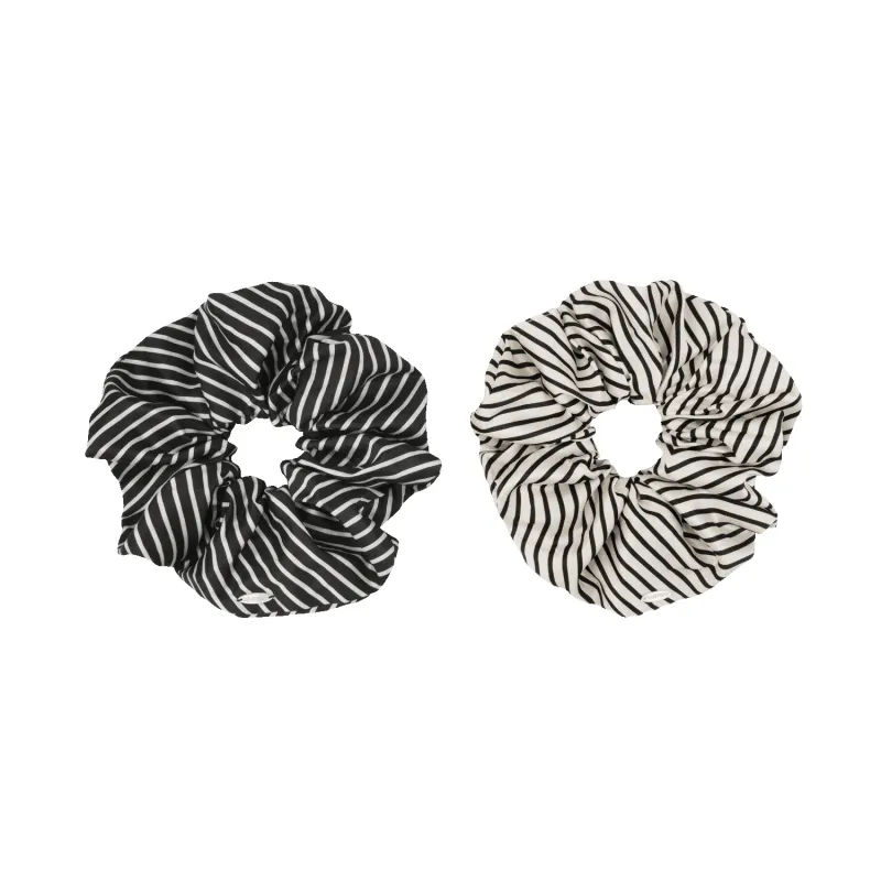 Stripe Shell Extra Large Scrunchie (Simple & Oval) made by Babybei