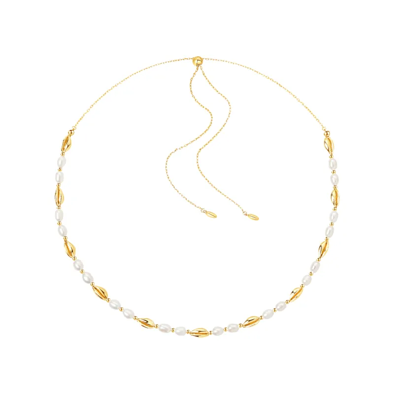 Conch Beaded Necklace (Cowrie) sold by Babybei