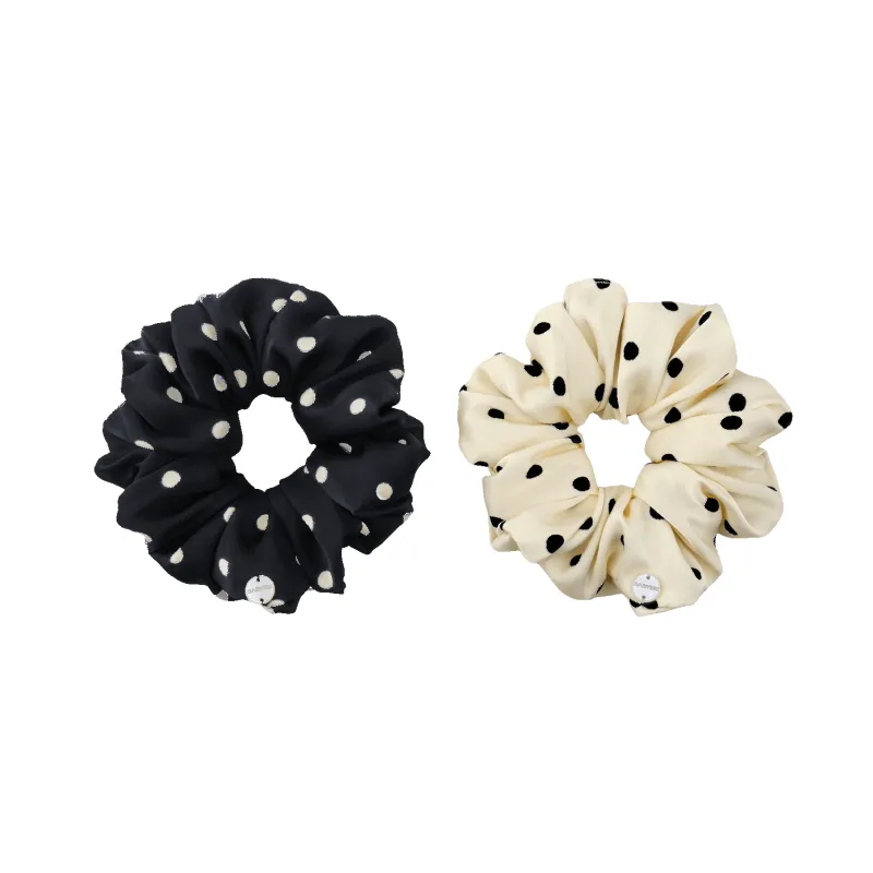 Polka Shell Large Scrunchie (Big Dots & Round) sold by Babybei