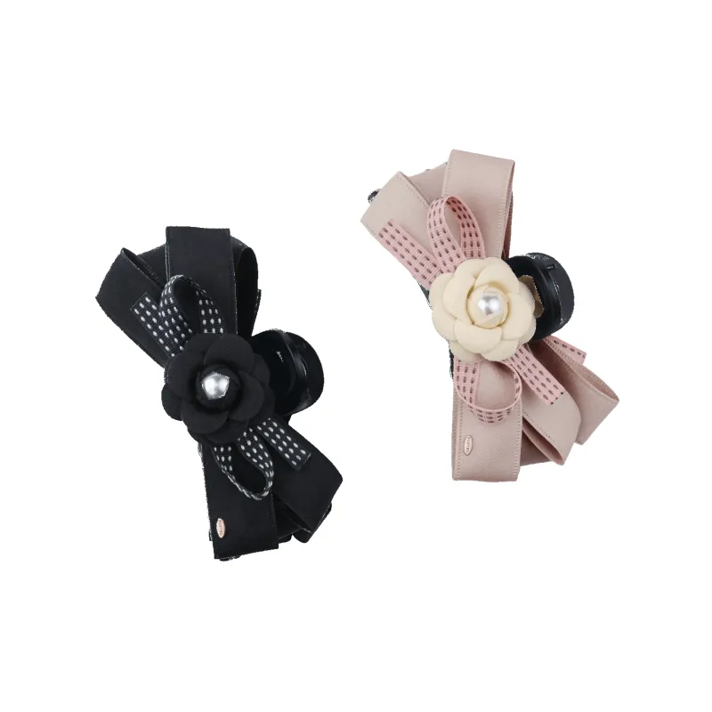 Camellia Pearl Extra Large Hair Claw (4 Layered Bow & Wrapped Bead) sold by Babybei