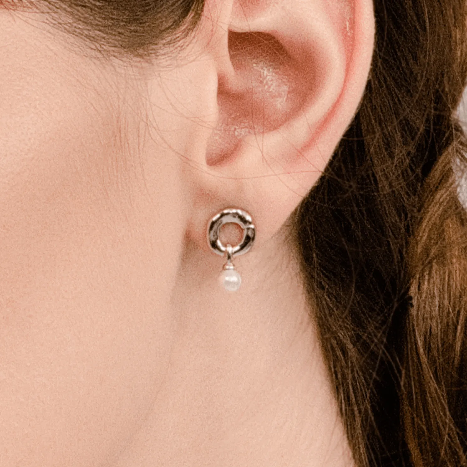 Little Bagel Drop Earrings sold by Babybei product image thumbnail 5