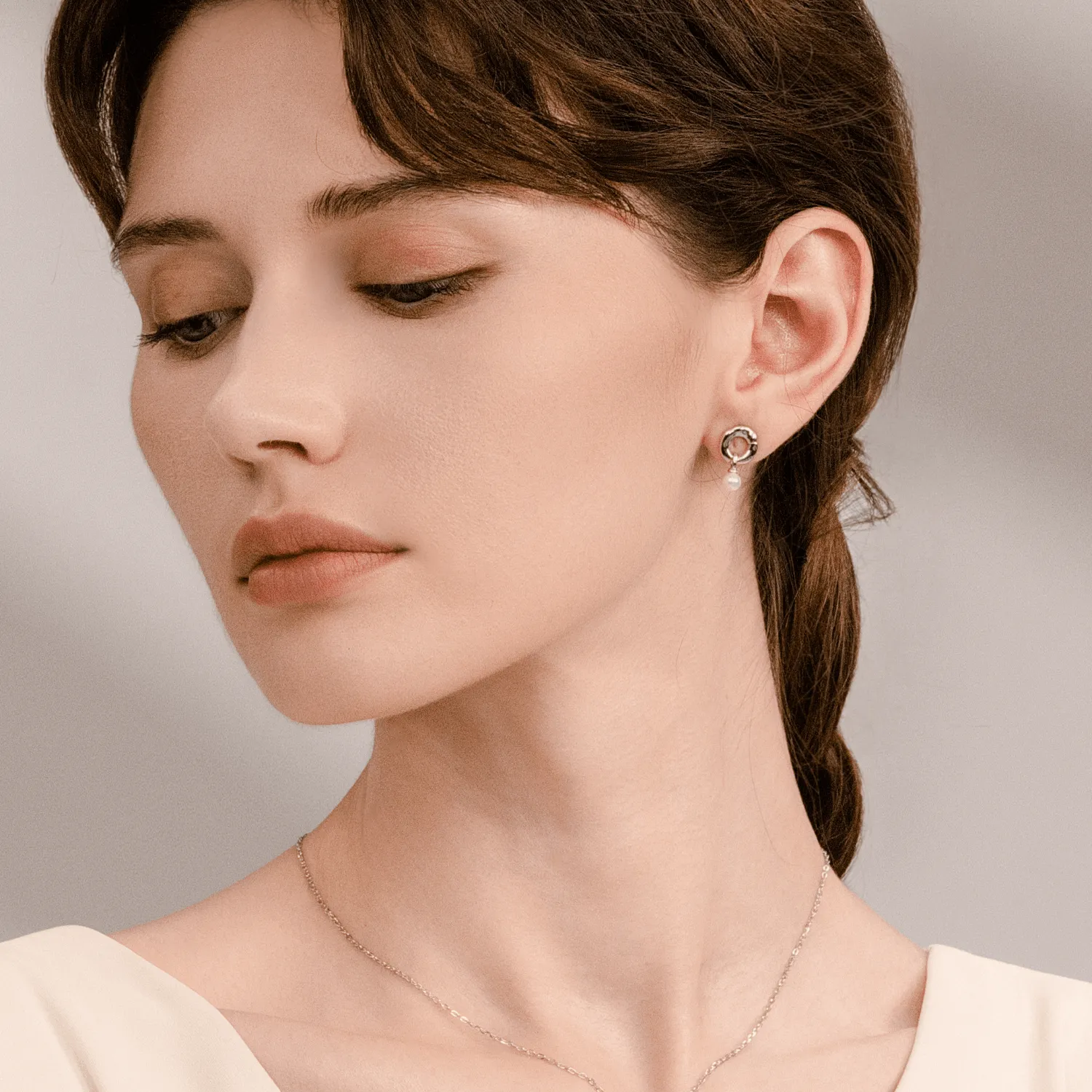 Little Bagel Drop Earrings sold by Babybei product image thumbnail 3