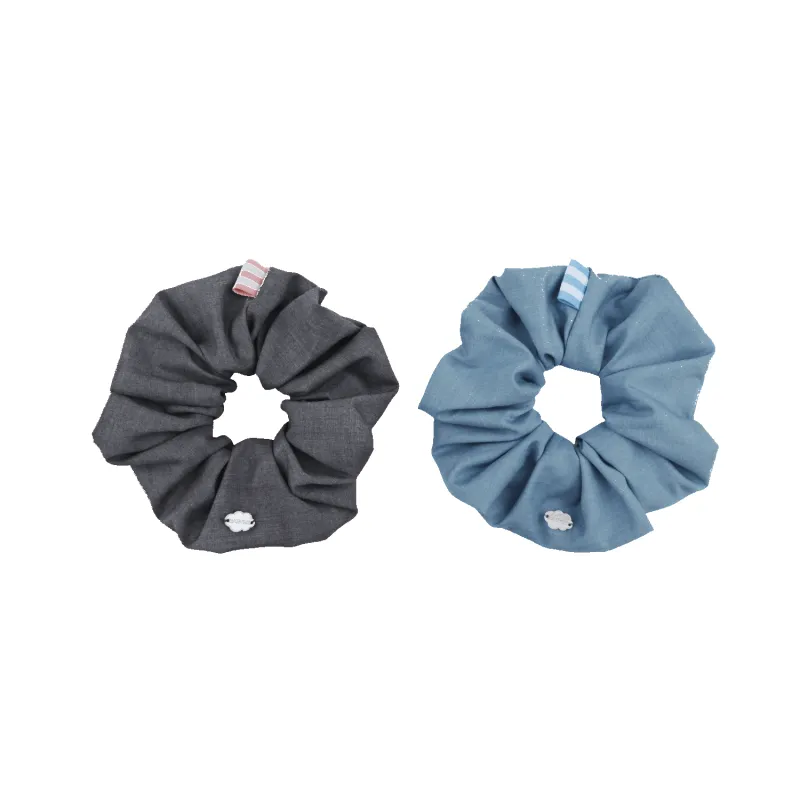 Suiting Shell Large Scrunchie (Stripe & Cloud) made by Babybei