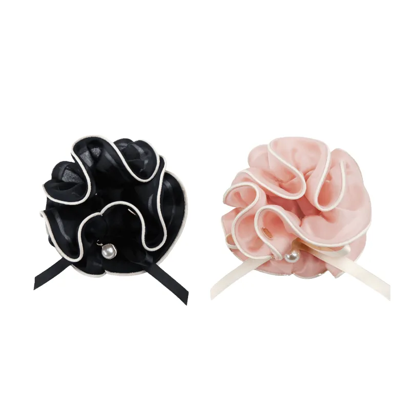 Organza Pearl Large Scrunchie (2 Layered & 1 Bead) made by Babybei