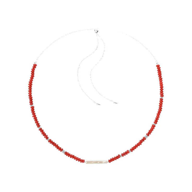 Red Rouge Beaded Necklace sold by Babybei