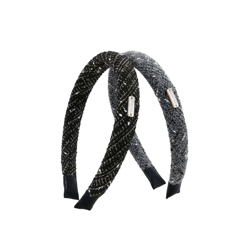Tweed Shell Wide Headband (Simple & Rectangle) sold by Babybei
