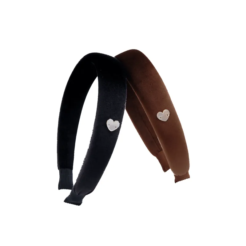 Velvet Shell Wide Headband (Simple & Heart) sold by Babybei
