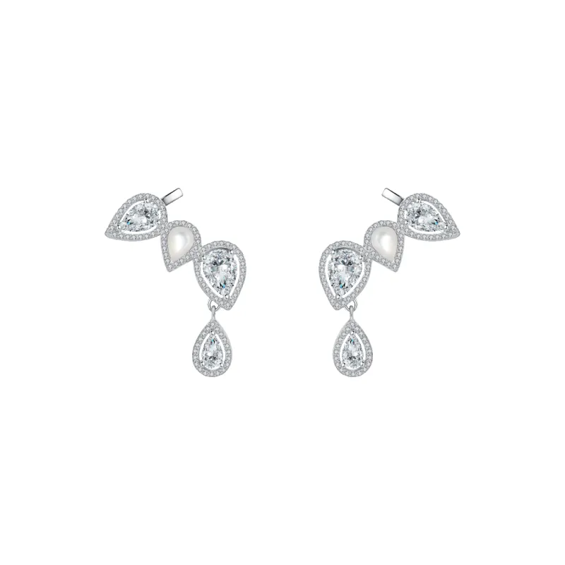 Water Drop Drop Earrings (Pear Cut) sold by Babybei