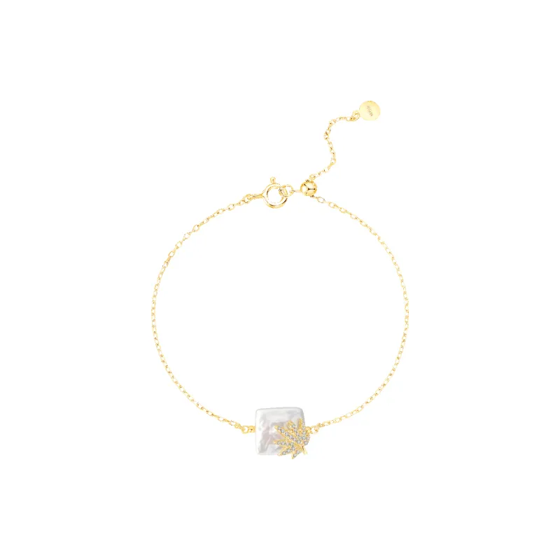 Palm Leaf Pave Bracelet sold by Babybei