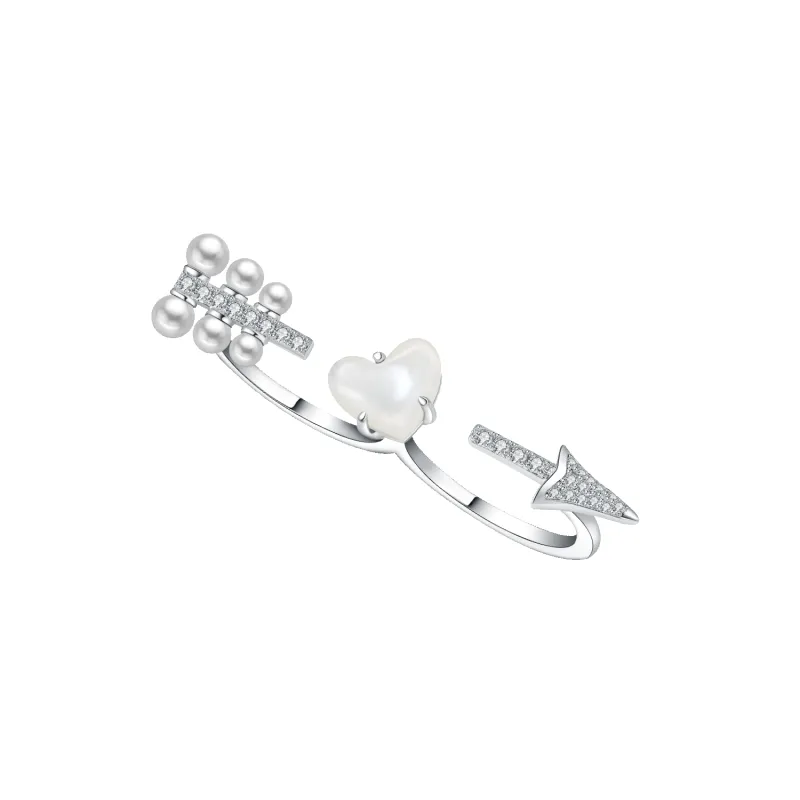 Cupid's arrow Two Finger Ring sold by Babybei