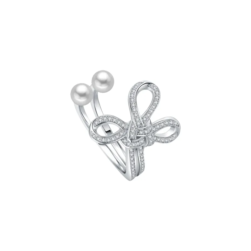 Chinese Knot Pave Ring sold by Babybei