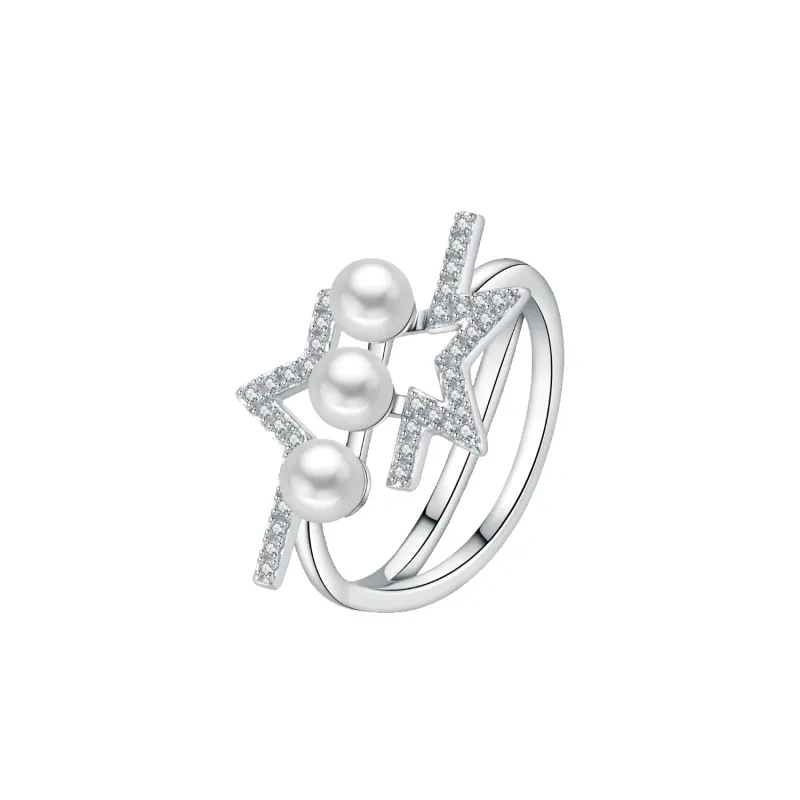 Starry Sky Pave Ring (3 Beads) sold by Babybei