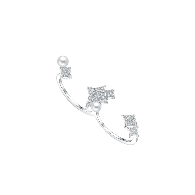 Stars Two Finger Ring sold by Babybei