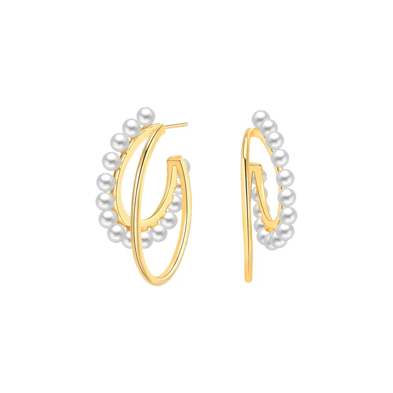 Ripple Hoop Earrings sold by Babybei