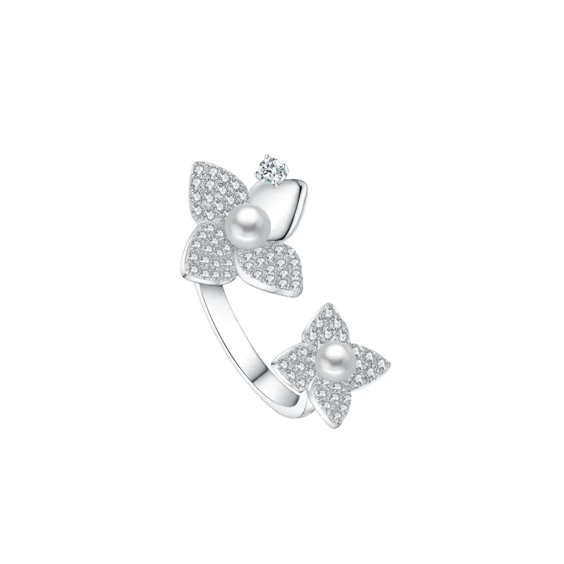 Hydrangea Pave Ring (Double) sold by Babybei