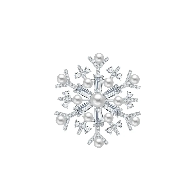 First Snow Pave Brooch (Trapezoid Zircon) sold by Babybei