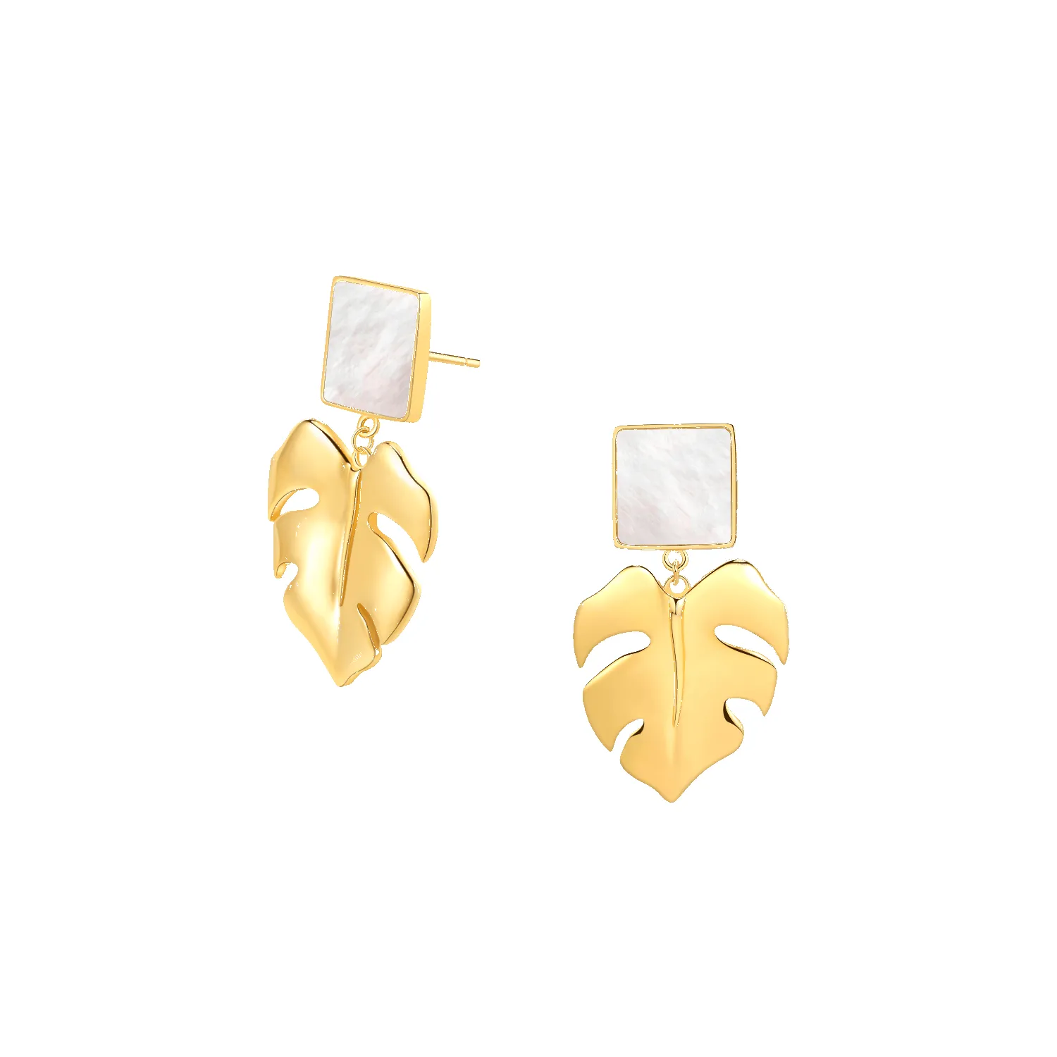 Monstera Drop Earrings sold by Babybei product image thumbnail 4