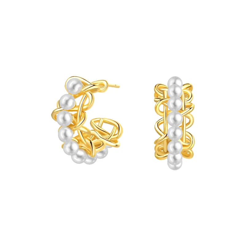 Knitting Hoop Earrings sold by Babybei