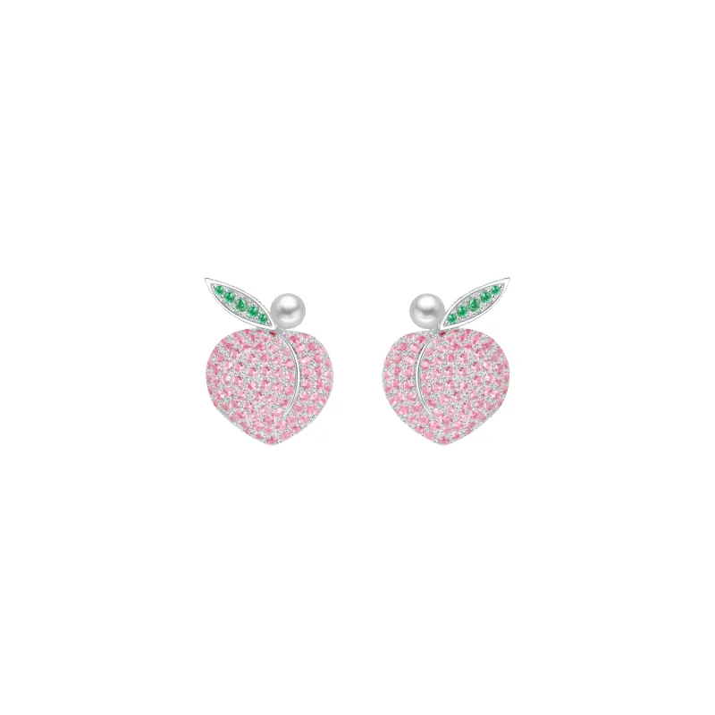 Peach Stud Earrings sold by Babybei