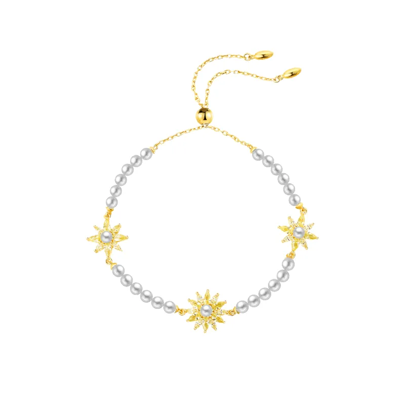 Sunflower Beaded Bracelet sold by Babybei