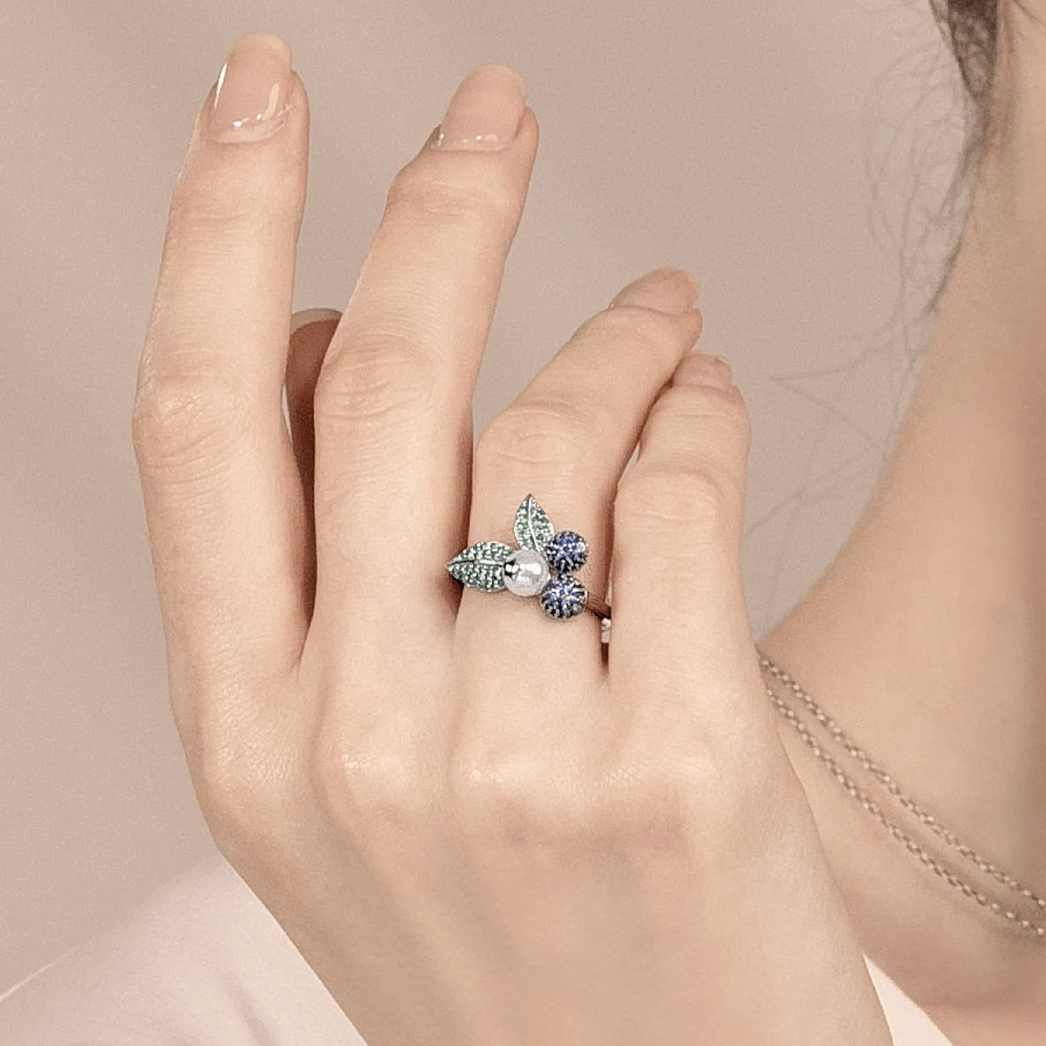 Blueberry Pave Ring sold by Babybei product image thumbnail 5