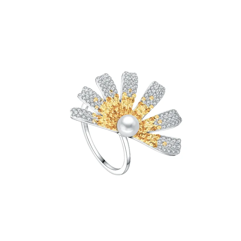 Daisy Pave Ring (1 Bead) sold by Babybei