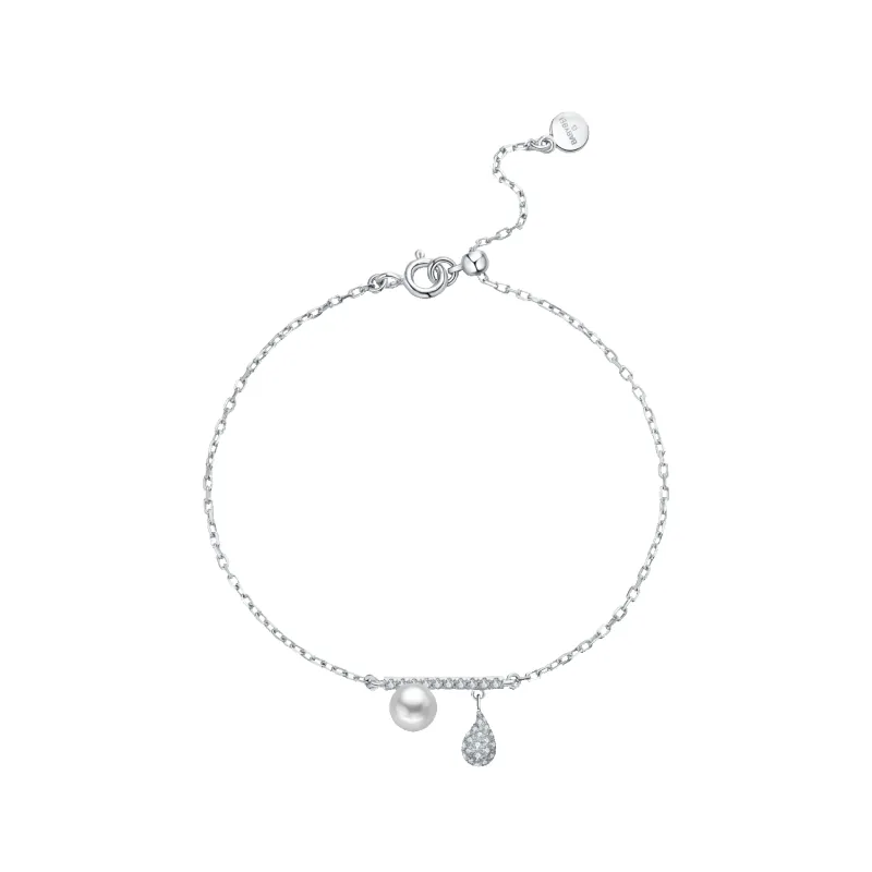 Water Drop Pave Bracelet (3D Setting) sold by Babybei