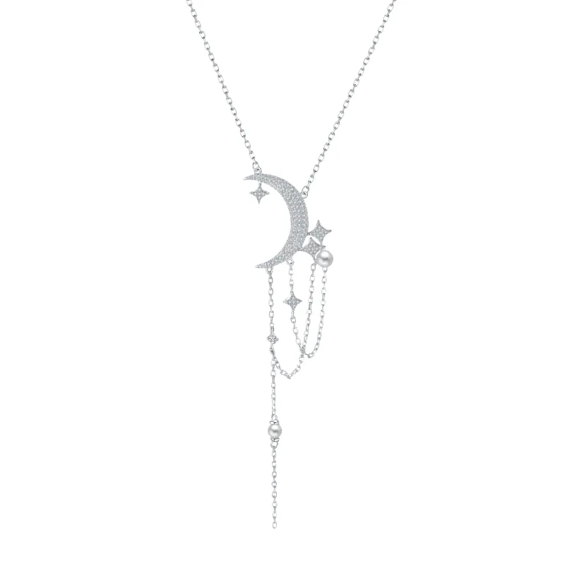 Moon Lariat Necklace (Astral) sold by Babybei
