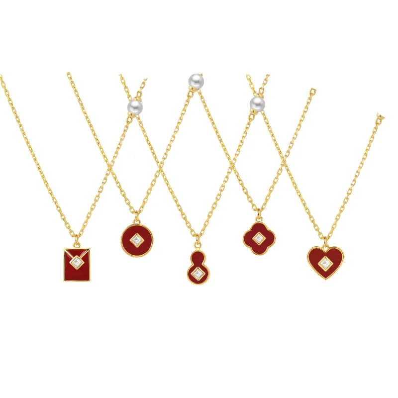 Little Red Luck Pendant Necklace made by Babybei