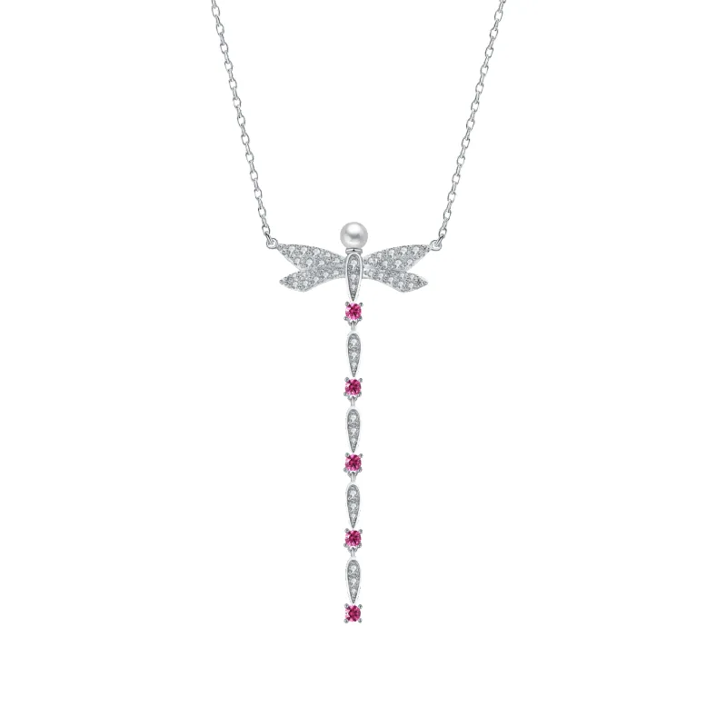 Dragonfly Long Necklace made by Babybei