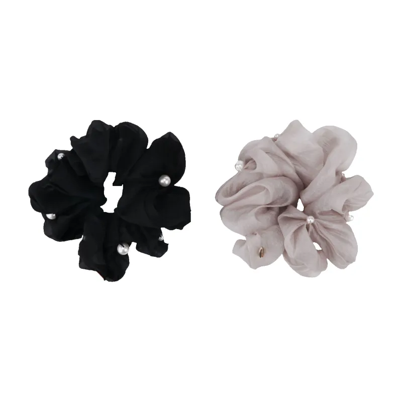 Organza Pearl Large Scrunchie (Simple & Scattered) made by Babybei
