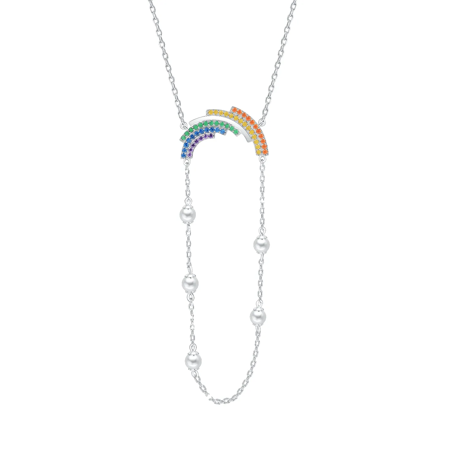 Rainbow Long Necklace (Chain) sold by Babybei