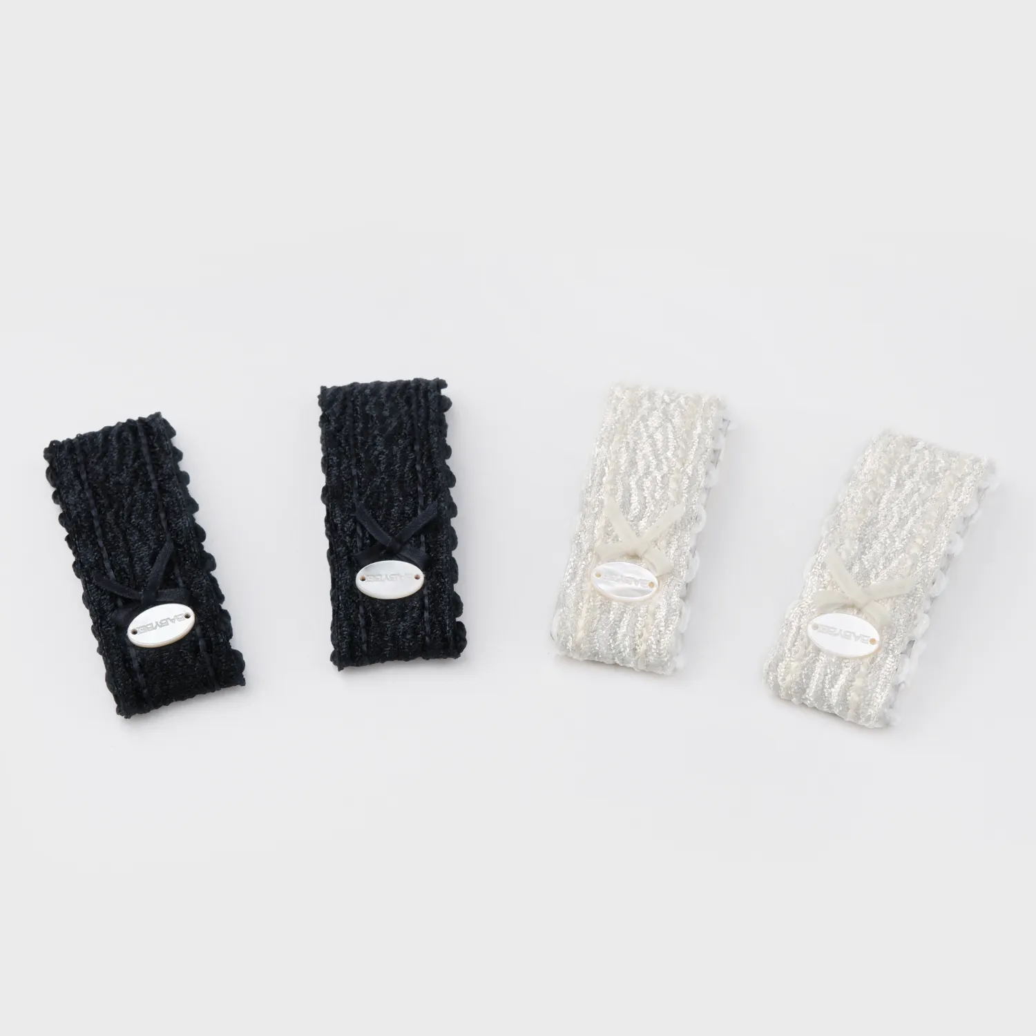 Organza Shell Medium Snap Clips (1 Bow & Oval) sold by Babybei product image thumbnail 5