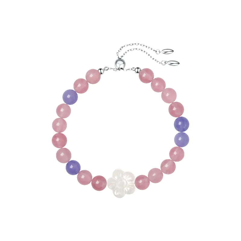 Brook Cherry Beaded Bracelet (Floral) made by Babybei