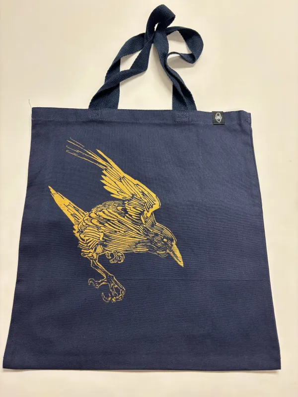 Navy Crow - Tote Bag sold by The Quarrelsome Yeti