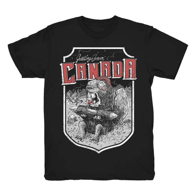 Zombie Beavers T-Shirt - Hand-Printed on Organic Cotton/Poly Blend sold by The Quarrelsome Yeti