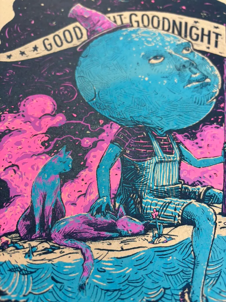 Goodnight Goodnight - Screenprint sold by The Quarrelsome Yeti product image thumbnail 2