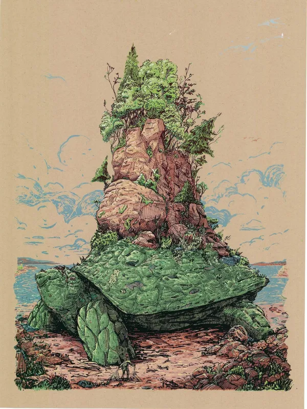 Turtles have Short Legs - Screenprint sold by The Quarrelsome Yeti