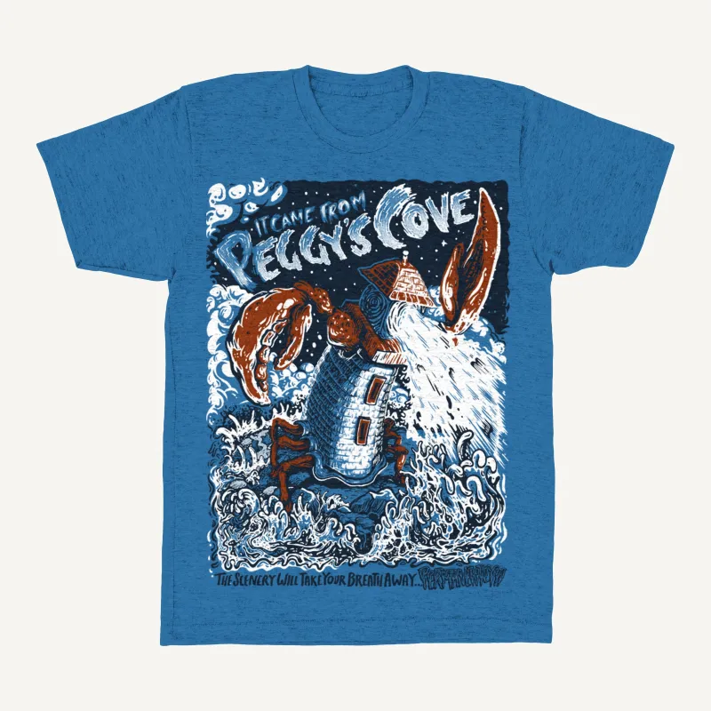 It Came from Peggy's Cove T-Shirt - Hand-Printed on Organic Cotton/Poly Blend sold by The Quarrelsome Yeti