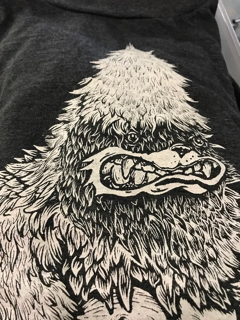 Fighting Yeti T-Shirt - Hand-Printed on Organic Cotton/Poly Blend sold by The Quarrelsome Yeti product image thumbnail 3