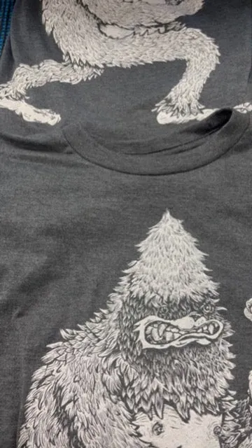 Fighting Yeti T-Shirt - Hand-Printed on Organic Cotton/Poly Blend sold by The Quarrelsome Yeti product image thumbnail 5