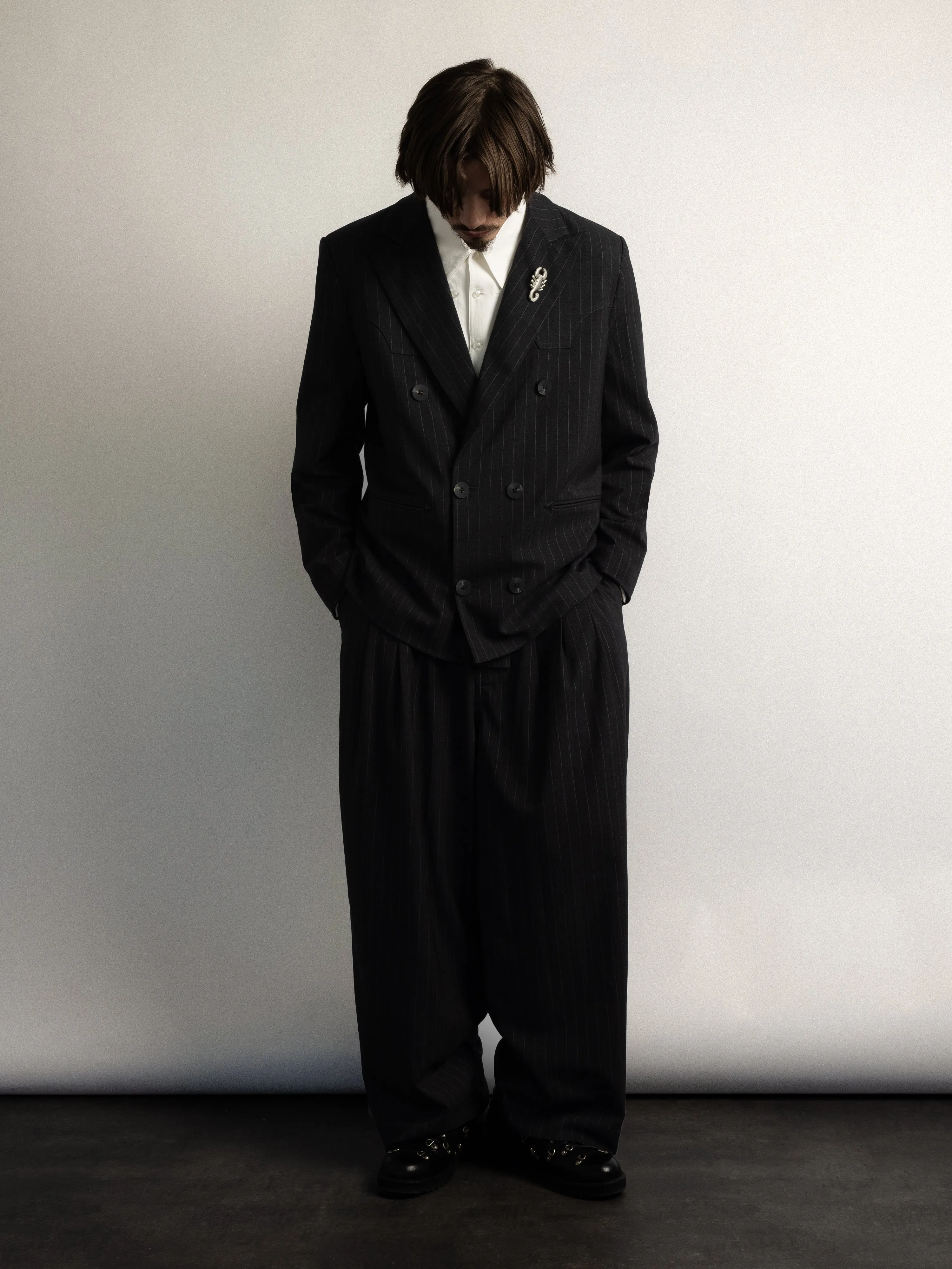 Travis Triple Pleat Suit Trousers - Pinstripe sold by SCRT product image thumbnail 3