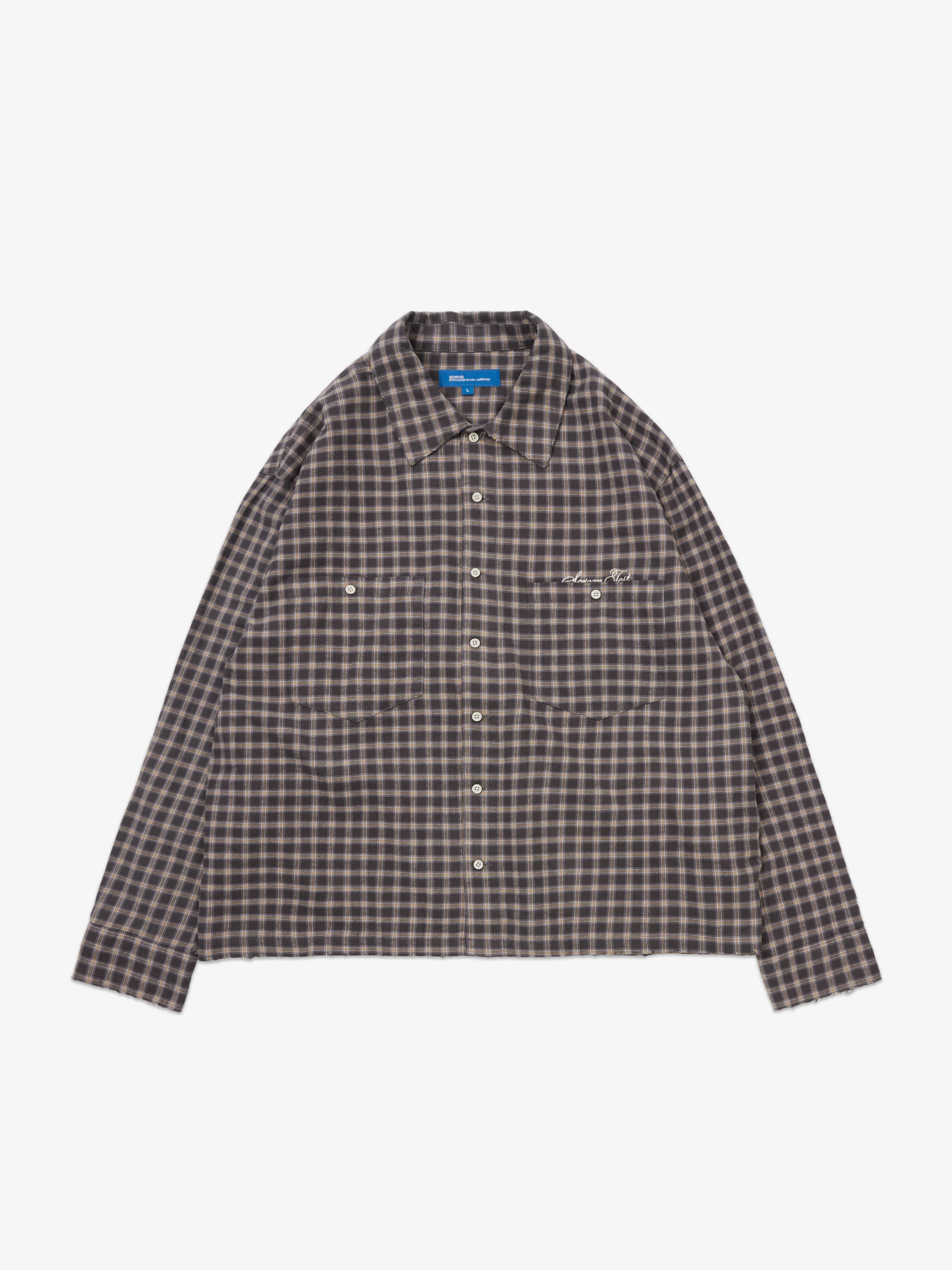 Distressed Plaid Shirt sold by SCRT