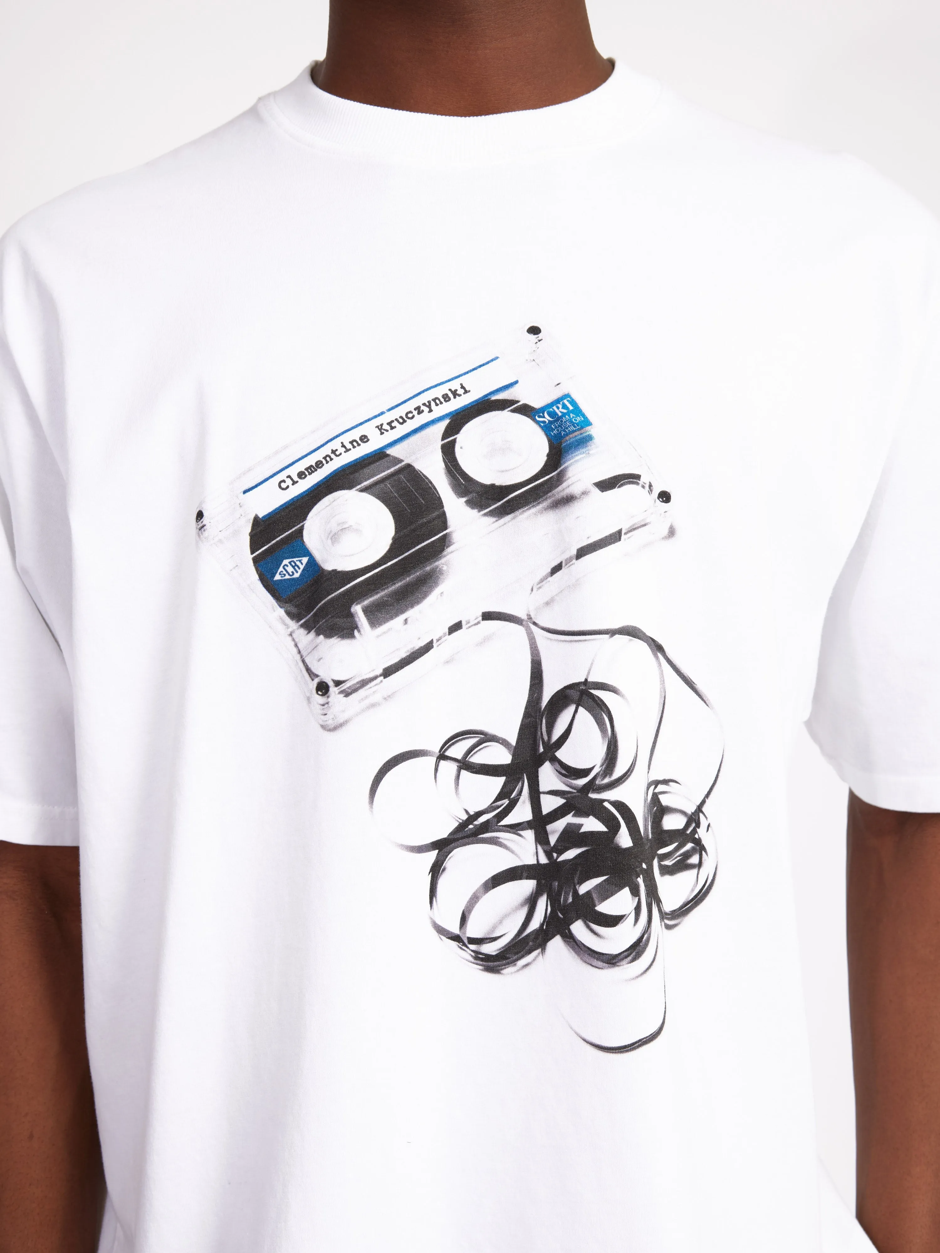 Cassette T-Shirt - White sold by SCRT product image thumbnail 4