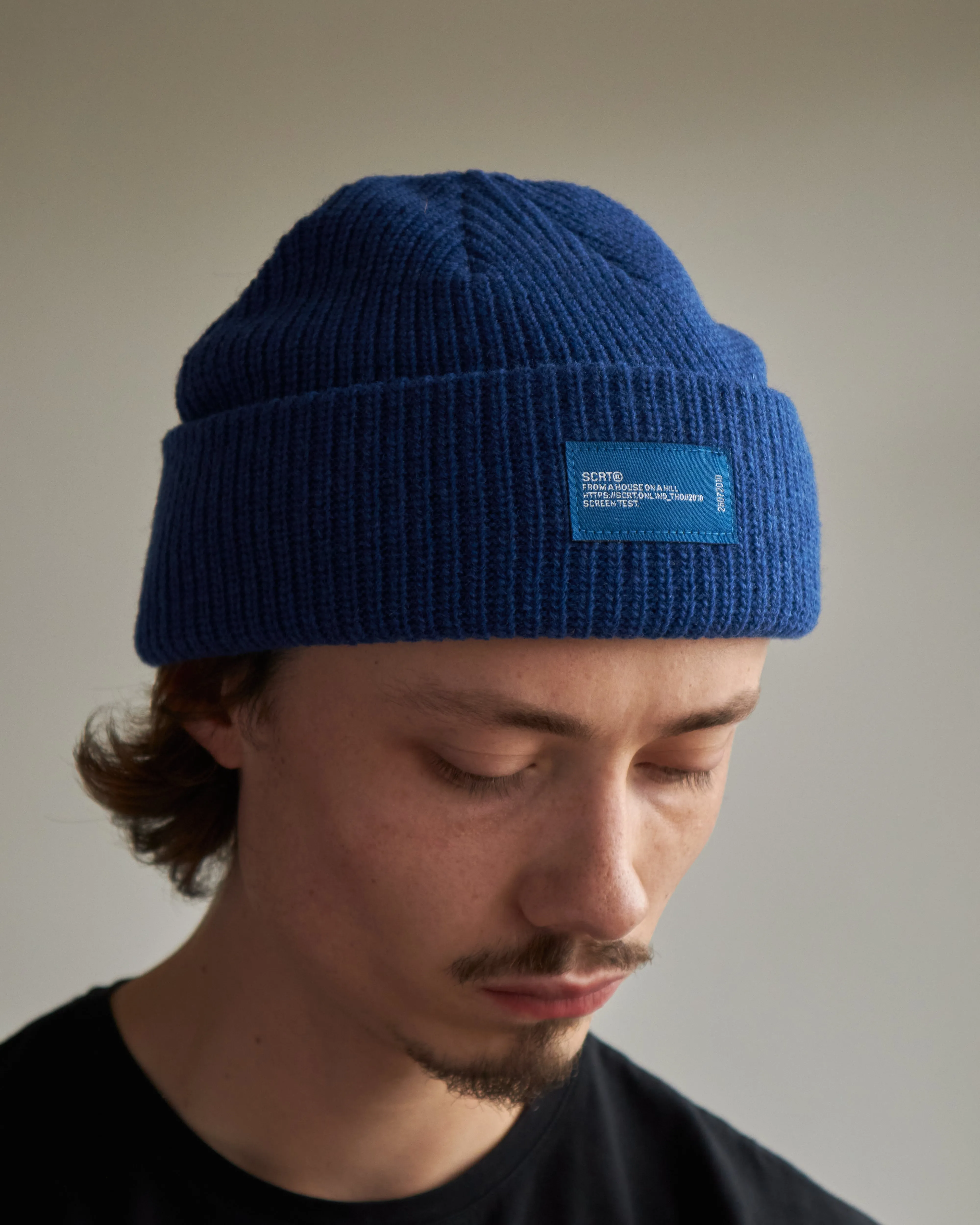Recycled Wool Beanie - Blue sold by SCRT product image thumbnail 4