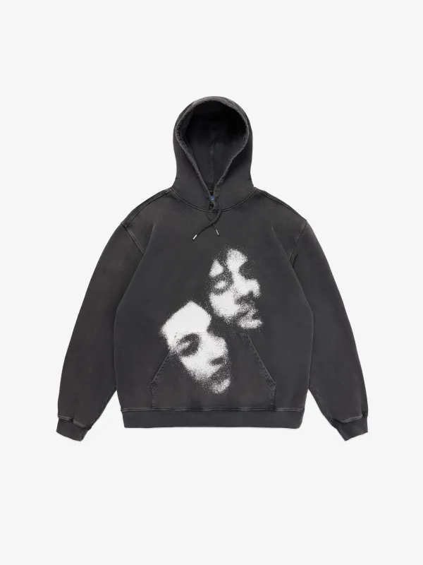 Faded Memory Hoodie - Garment Dyed Black made by SCRT